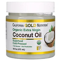 CGN, Органическое кокосовое масло, пищевое, первого холодного отжима, 473 мл