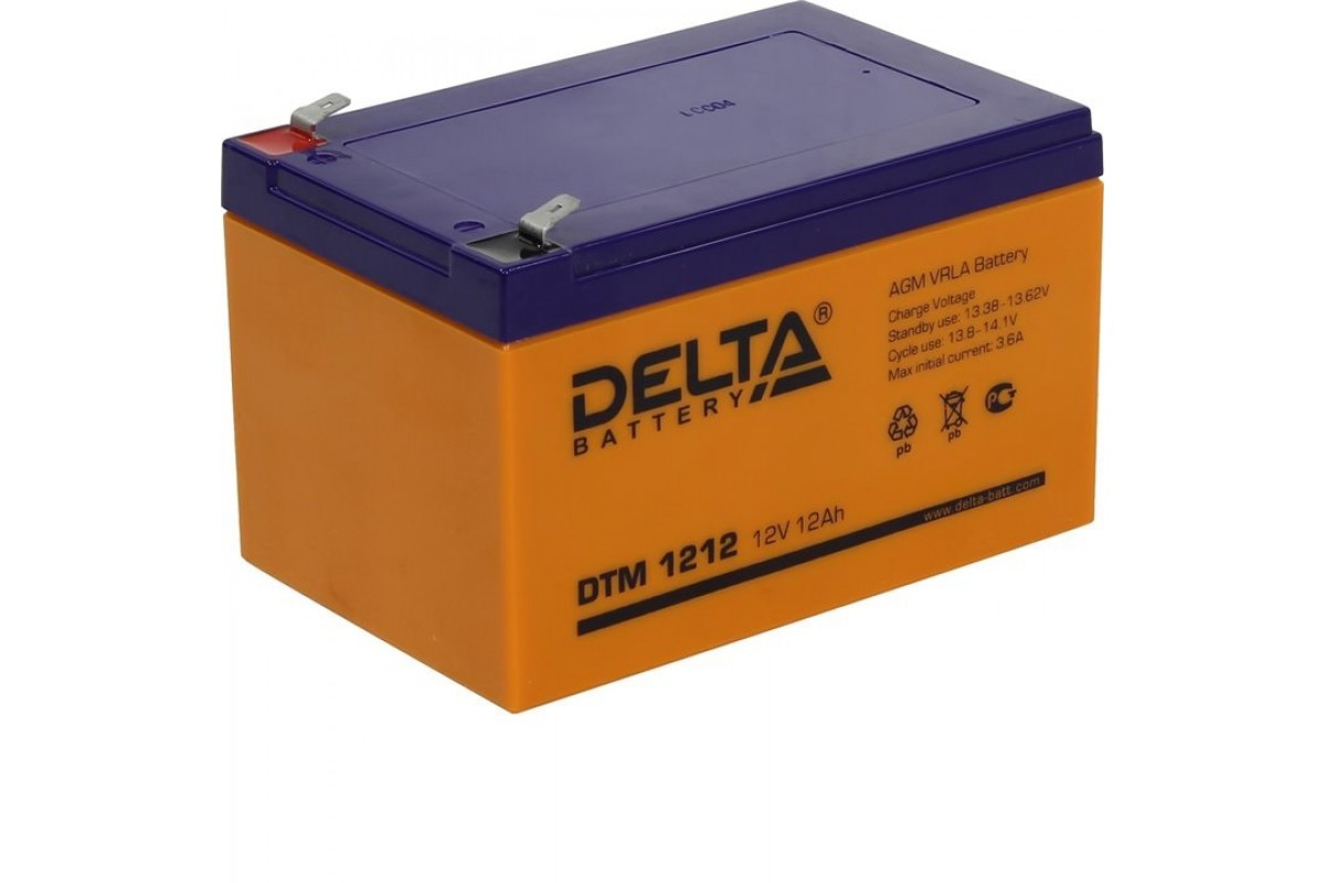Аккумуляторная батарея для ИБП Delta DTM 1212 (12В/12 А·ч) - фото 1 - id-p97874466