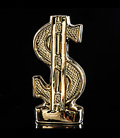 "Доллар" ақша салғыш, дамаск, алтын түстес, 24 см
