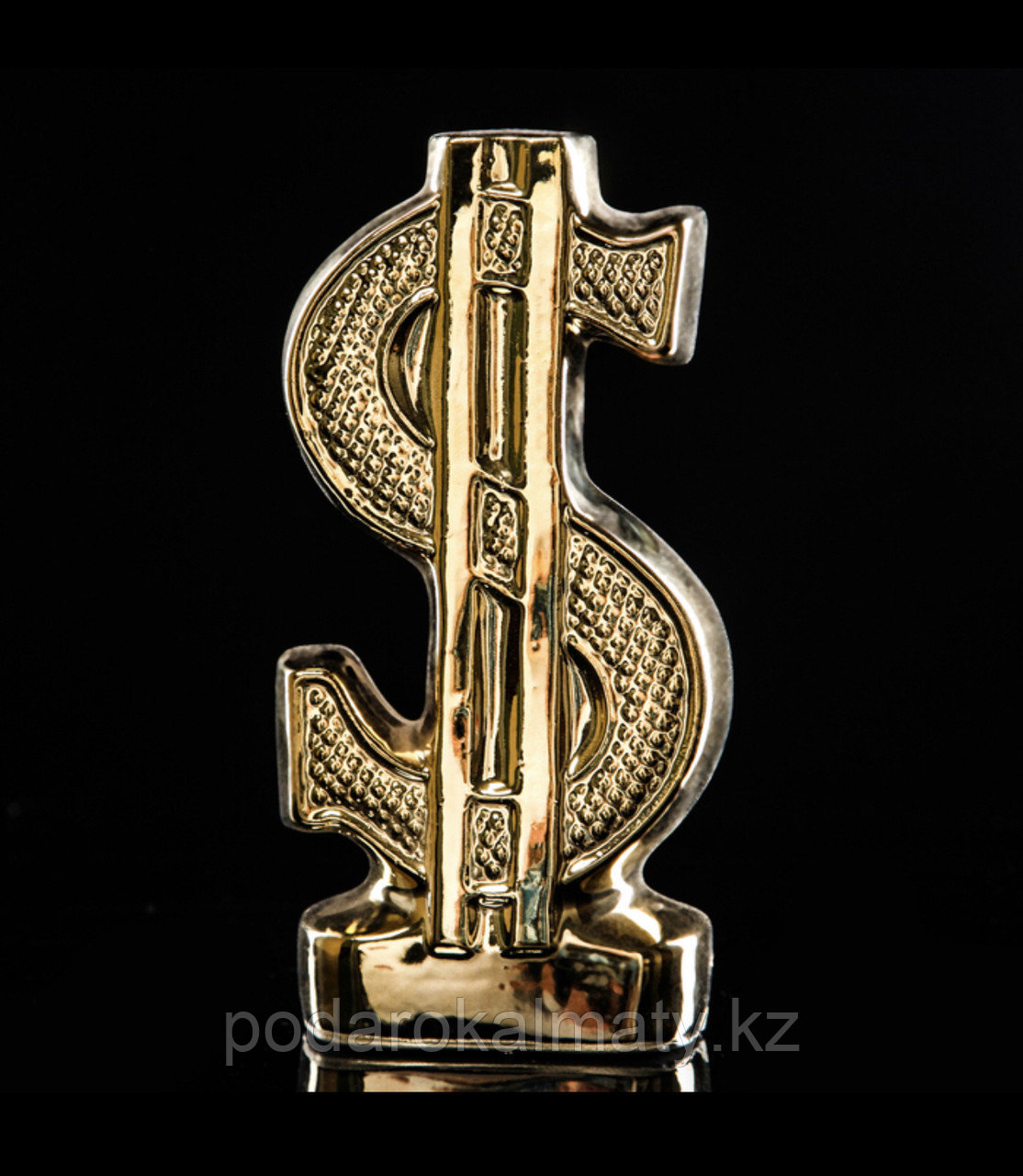 Копилка "Доллар", булат, золотистый цвет, 24 см - фото 1 - id-p97877570