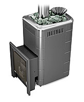 Печь-каменка банная Таймыр 2017 Carbon с большим светопрозрачным экраном, с закрытой каменкой терракота. TMF., фото 6