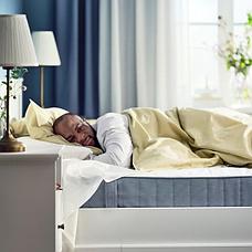 Матрас пружинный 140х200 ВЕСТМАРКА жесткий/голубой ИКЕА, IKEA, фото 3