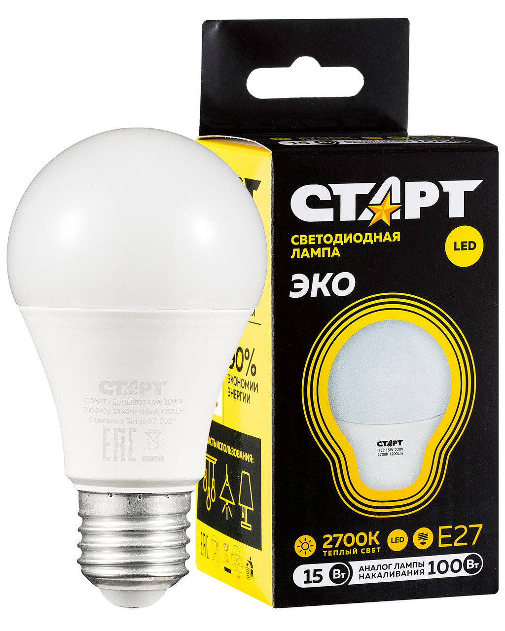 Светодиодная лампа СТАРТ LED E27 15W30