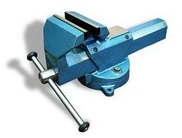 Тиски слесарные поворотные 100 мм. "Россия"