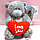 Мягкая игрушка "Мишка Тедди" брелок с сердечком в руке 9 см, фото 5