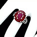Роскошное Кольцо с натуральным Рубином 16 мм, фото 3