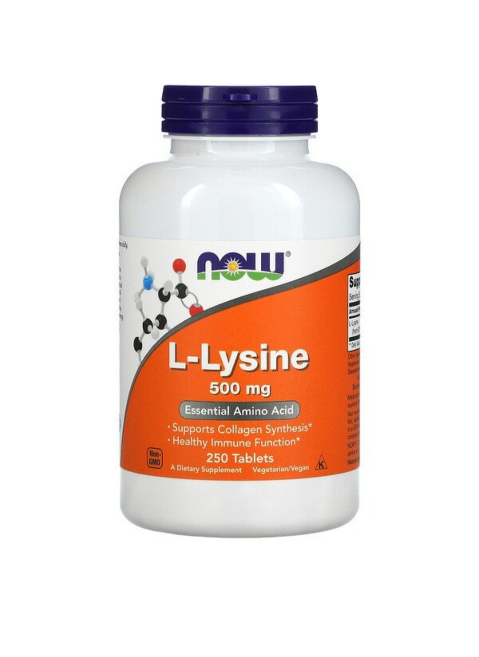 Now foods L-лизин, 500 мг, 250 таблеток - фото 1 - id-p97886343