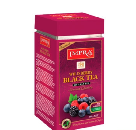 Чай черный лесные ягоды Impra крупный лист Ж/Б 200г / 6 - фото 1 - id-p97886371