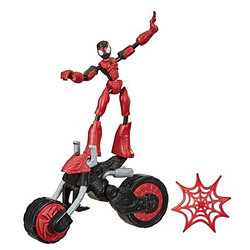 Игровой набор Hasbro SPIDER-MAN Бенди на мотоцикле, цвет красный, черный