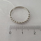 Тонкое кольцо из серебра с фианитами SOKOLOV 94011488 покрыто  родием, фото 3