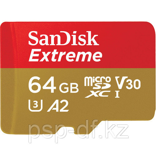 Карта памяти SanDisk Extreme microSDXC UHS-I 64Gb 160MB/s - фото 1 - id-p49331025