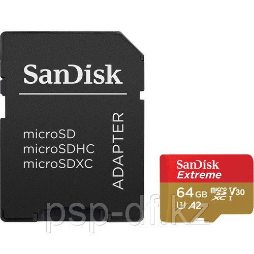 Карта памяти SanDisk Extreme microSDXC UHS-I 64Gb 160MB/s - фото 2 - id-p49331025