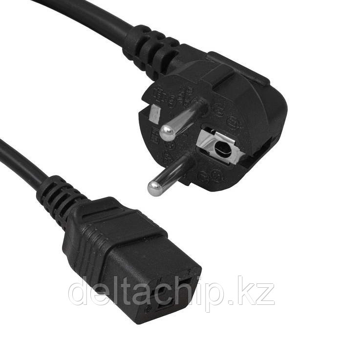 Шнур сетевой 3-х полюсный RUICHI SCZ, гнездо прямое IEC C19 - вилка угловая Schuko, 3 м, 3x1.5 мм2,