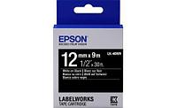 Лента Epson C53S654009 LK-4BWV9 Яркая лента 12мм, Черн./Бел., 9м