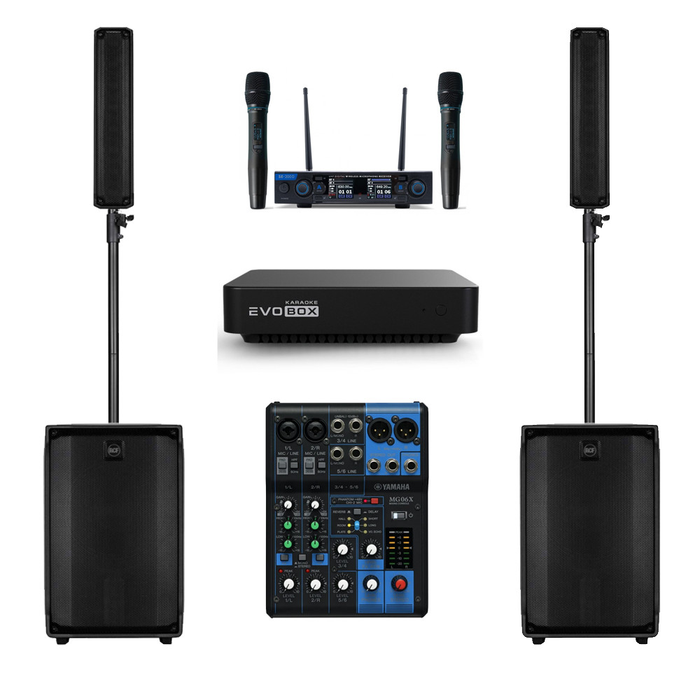 КОМПЛЕКТ КАРАОКЕ EVOBOX PLUS +RCF EVOX J8 Active 12, фото 1