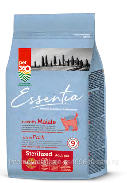 Essentia Adult Sterilized Maiale, сухой корм для стерилизованных кошек со свининой