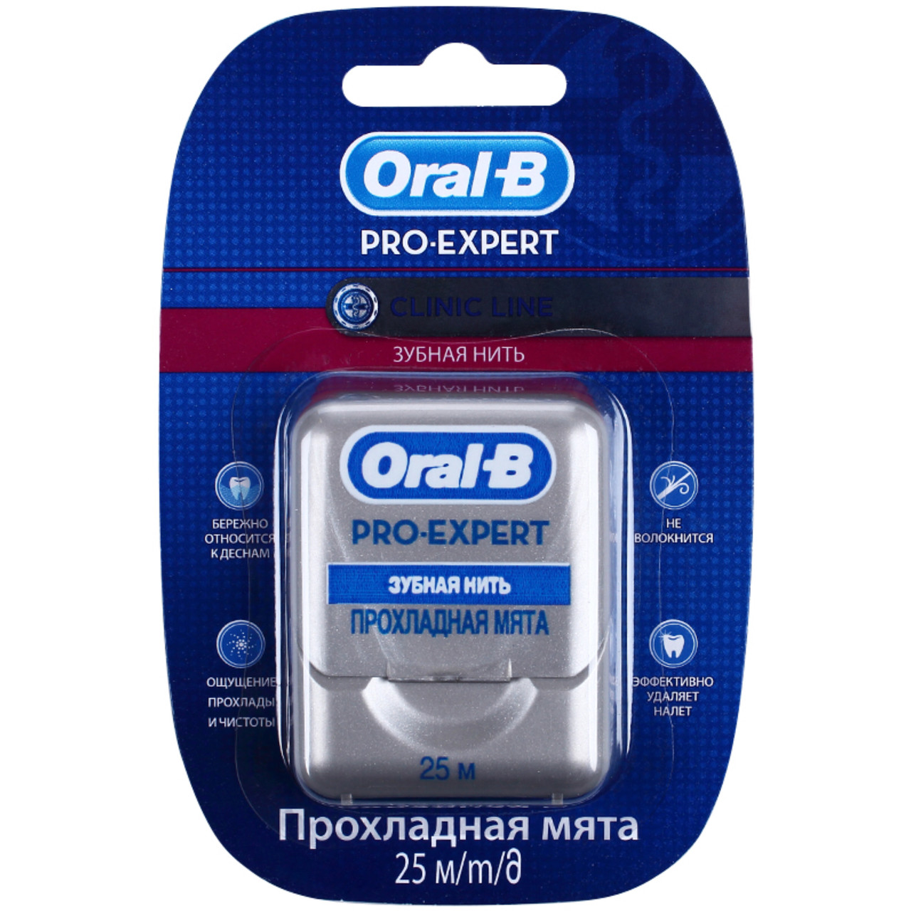 Зубная нить ORAL-B Pro-expert Clinic Line Прохладная мята 25м