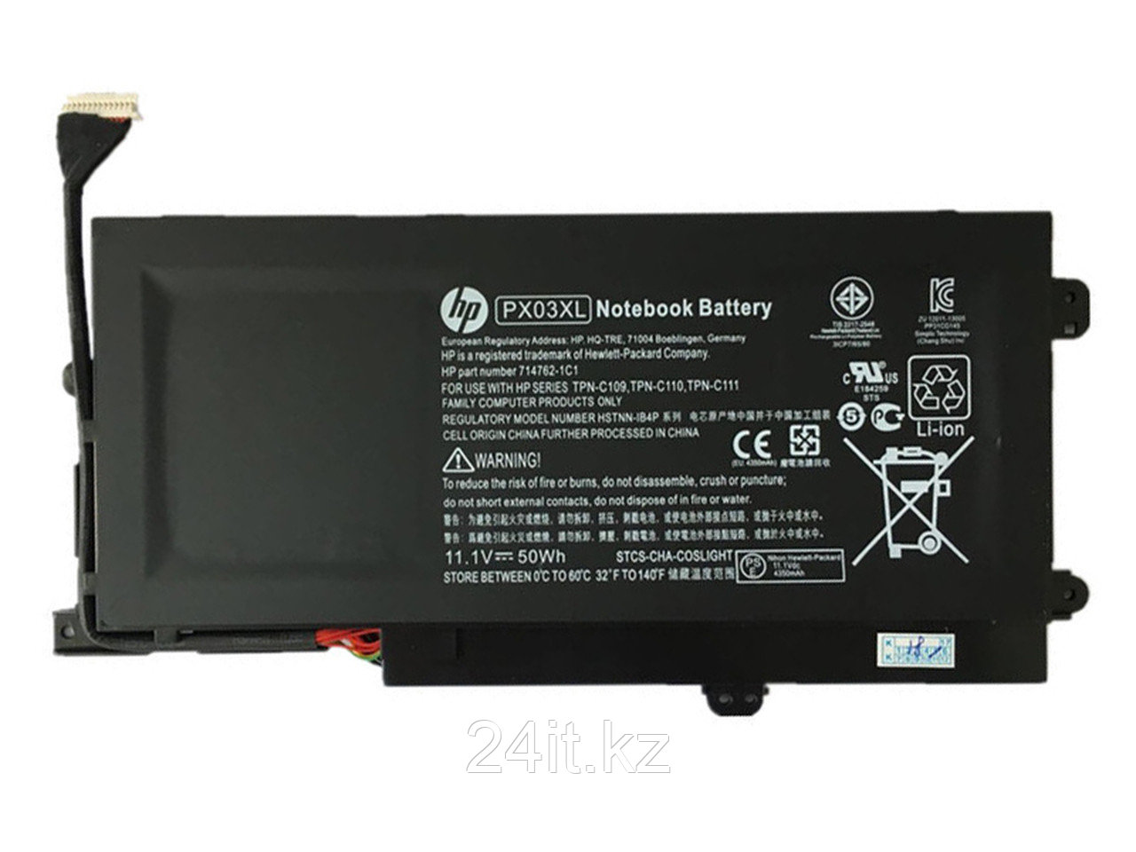 Аккумулятор PX03XL для ноутбука HP Envy TouchSmart 14-K 11.1V 4350mAh Оригинал