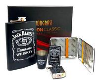 "Whiskey Brands" (Jack Daniel's Smoke) колбасы мен дестелері бар вискиге арналған сыйлық жиынтығы