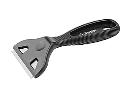 Скребок пластиковый 2в1 тип лезвия А24 "ЗУБР"