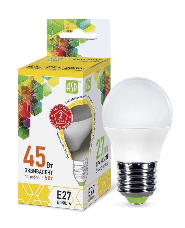 Лампа светодиодная LED-шар-standard 5Вт