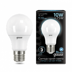 Лампа Gauss A60 4100K E27 LED 10W 920lm