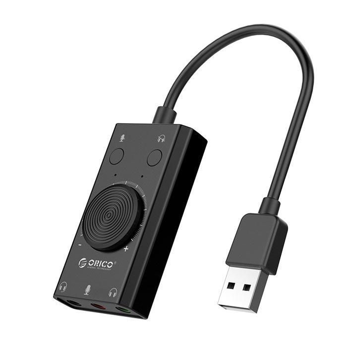 Внешняя USB звуковая карта ORICO SC2-BK, фото 1