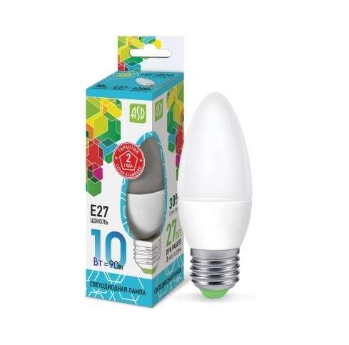 Лампа светодиодная LED-свеча-standard 10Вт, 4000 К