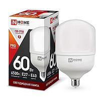 Лампа светодиодная LED-HP-PRO 60Вт 230В 6500К E27 5400Лм с адаптером IN HOME