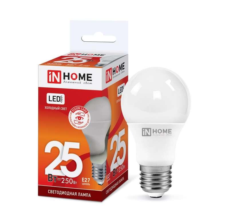 Лампа светодиодная In home LED-A70-VC, 25 Вт, 4000 К