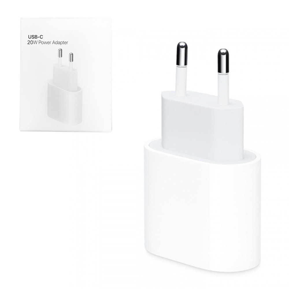 Сетевое зарядное устройство Apple, USB-C 20W, MHJE3ZM/A, Copy, White