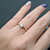 Золотое кольцо с бриллиантами 0.51Сt SI1/K,  Very Good - Cut, фото 7