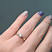 Золотое кольцо с бриллиантами 0.45Сt I1/I,  Very Good - Cut, фото 7