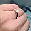 Золотое кольцо с бриллиантом 0.49Сt SI2/K VG-Cut, фото 7