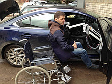 Автомобильный подъемник для инвалидов MINIK. Крепление на петли