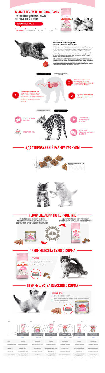 ROYAL CANIN MOTHER&BABYCAT (2 кг). Сухой корм Роял Канин для котят от 1 до 4 месяцев. - фото 4 - id-p3495576