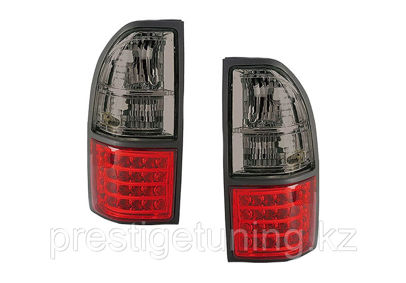 Задние фонари на Land Cruiser Prado 90/95 1996-02 (Красно-дымчатые) с черной рамкой - фото 3 - id-p98005548