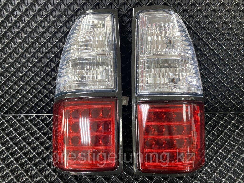 Задние фонари на Land Cruiser Prado 90/95 1996-02 (Красно-белые) с черной рамкой - фото 3 - id-p98005557