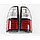 Задние фонари на Land Cruiser Prado 90/95 1996-02 (Красно-белые) с черной рамкой, фото 4