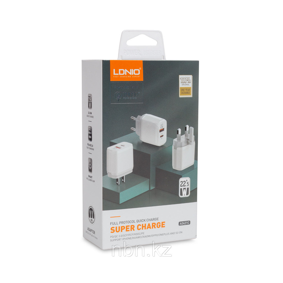 Универсальное зарядное устройство LDNIO A2421C 22.5W USB, USB Type-C Белый - фото 3 - id-p97847287