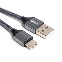 Интерфейсный кабель LDNIO Type-C LS432.4A TPE Алюминий 2м Чёрный