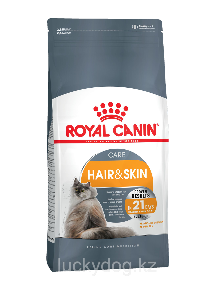 Royal Canin Hair & Skin (400г) Сухой корм для кошек с проблемной шерстью и чувствительной кожей