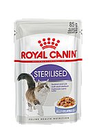 Royal Canin STERILISED JELLY роял канин кусочки в желе для стерилизованных кошек старше 1 г (12 шт. по 85 гр)
