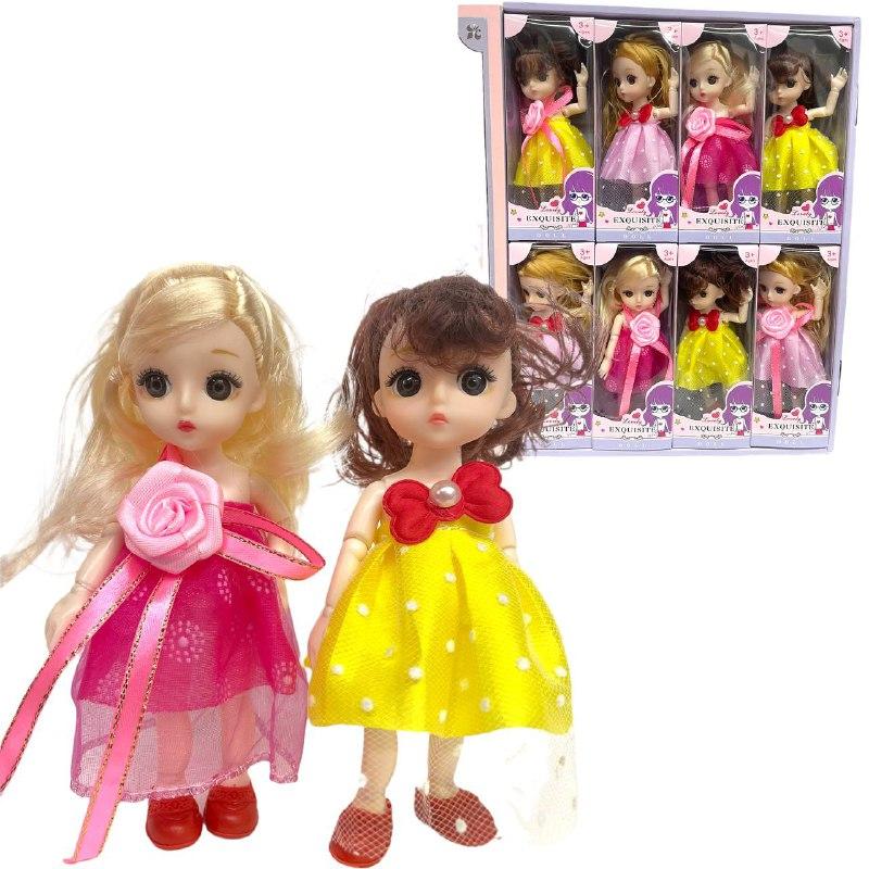 Dx538A1 Кукла в летнем платье Lovely Doll 4вида 8шт в уп., цена за 1шт 17*7см
