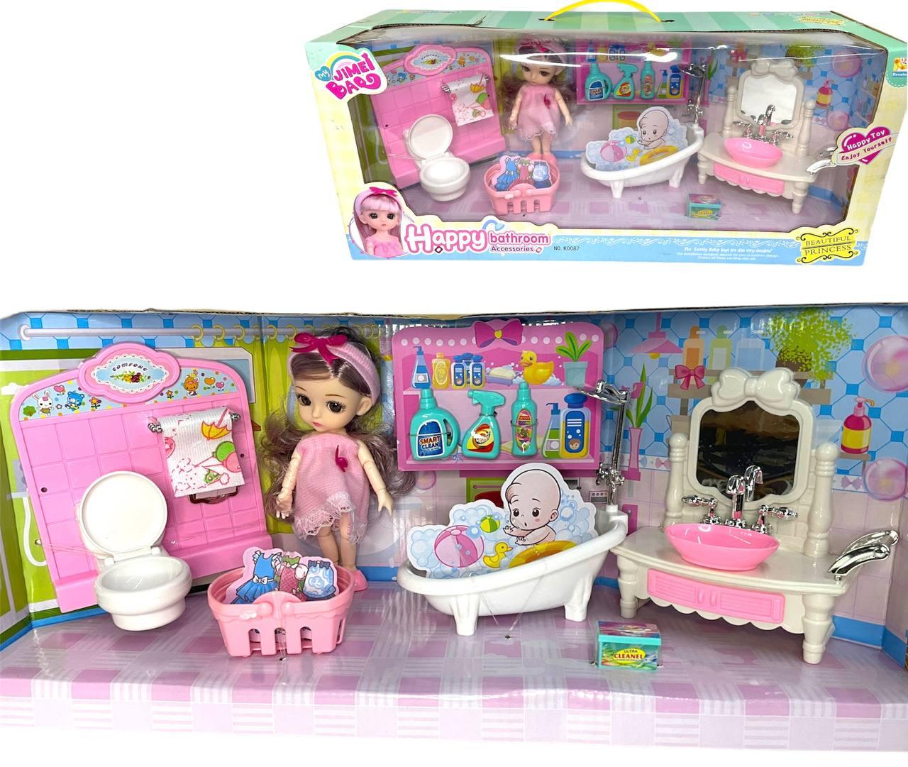 Кукла с ванной комнатой и аксессуарами Happy Bathroom