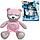 Ly20035 Dream Мишка ночник мягкий (голубой,розовый) 31*25см, фото 3