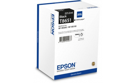 Epson C13T865140 Картридж с черными чернилами T8651 для WorkForce Pro WF-M5190DW / WF-M5690DWF - фото 1 - id-p98069460