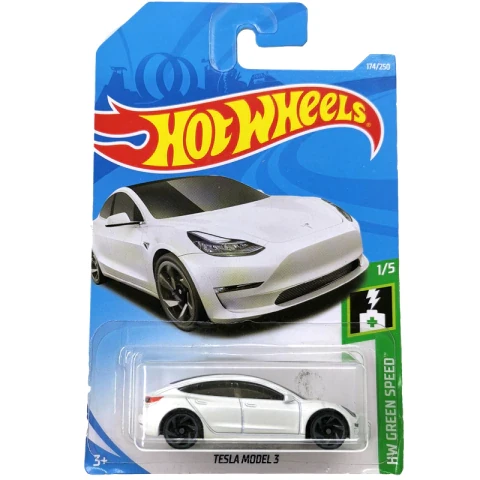 Hot Wheels Модель Tesla Model 3, белый