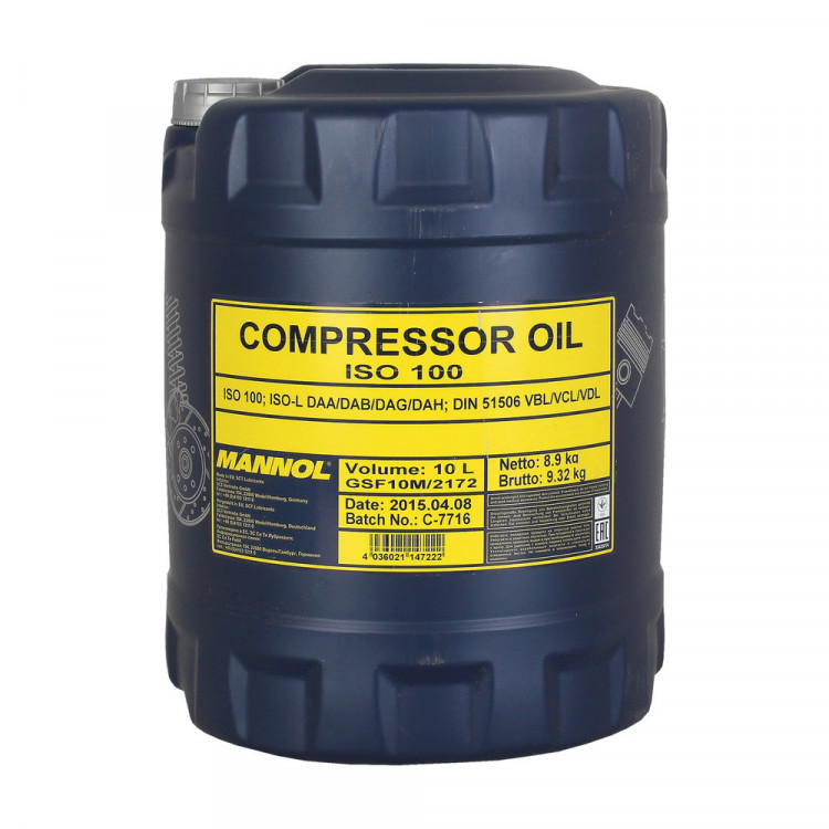 Компрессорное масло Mannol Compressor ISO-100 10л. - фото 1 - id-p98084352
