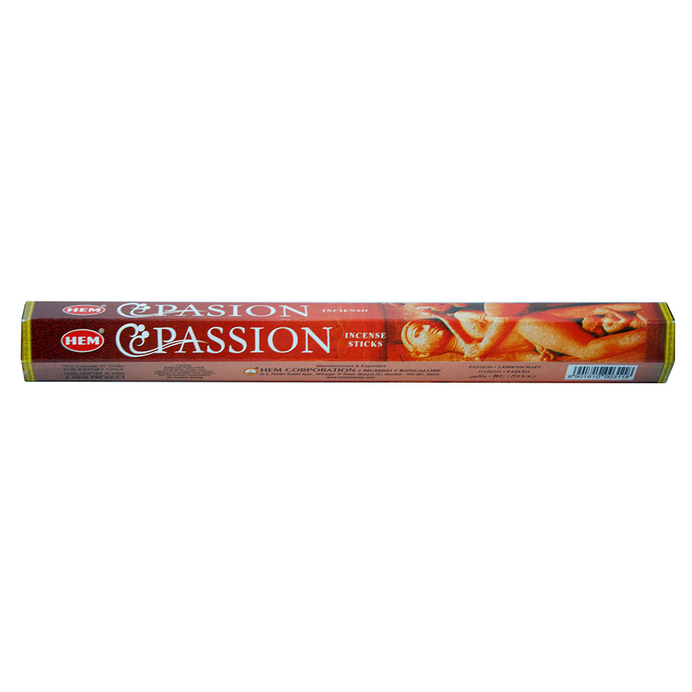 Благовония (ароматические палочки) HEM Passion (Страсть) 20 шт. в упаковке -шестигранник